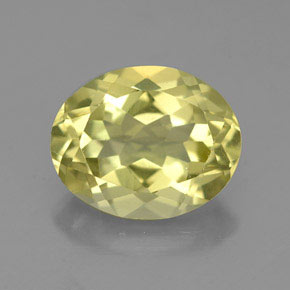 Quartz jaune naturelle coupe ovale, 3,34 ct, VVS