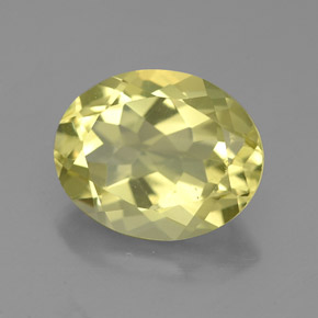 Quartz jaune naturelle coupe ovale, 3,34 ct, VVS
