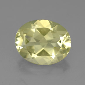 Quartz jaune naturelle coupe ovale, 3,09 ct, VVS