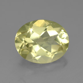 Quartz jaune naturelle coupe ovale, 3,09 ct, VVS