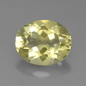 Quartz jaune naturelle coupe ovale, 3,42 ct, VVS
