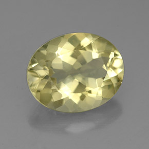 Quartz jaune naturelle coupe ovale, 3,42 ct, VVS