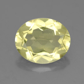 Quartz jaune naturelle coupe ovale, 3,08 ct, VS