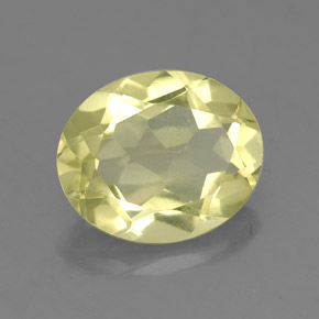 Quartz jaune naturelle coupe ovale, 3,08 ct, VS
