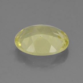 Quartz jaune naturelle coupe ovale, 3,08 ct, VS
