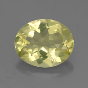 Quartz jaune naturelle coupe ovale, 3,10 ct, VVS-VS