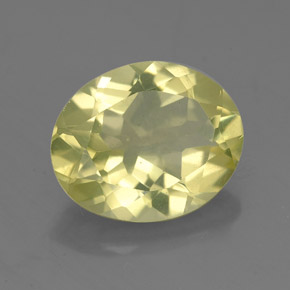 Quartz jaune naturelle coupe ovale, 3,10 ct, VVS-VS