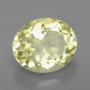Quartz jaune naturelle coupe ovale, 3,44 ct, VVS-VS
