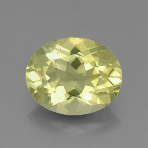 Quartz jaune naturelle coupe ovale, 2,99 ct, VS