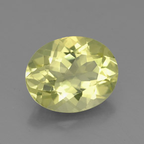Quartz jaune naturelle coupe ovale, 2,99 ct, VS