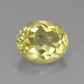 Quartz jaune naturelle coupe ovale, 3,51 ct, VS