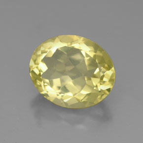 Quartz jaune naturelle coupe ovale, 3,51 ct, VS