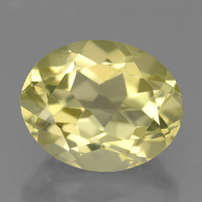 Quartz jaune naturelle coupe ovale, 3,82 ct, VS
