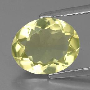 Quartz jaune naturelle coupe ovale, 2,79 ct, VS