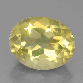 Quartz jaune naturelle coupe ovale, 3,62 ct, VS