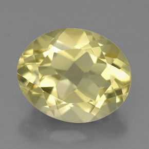 Quartz jaune naturelle coupe ovale, 3,43 ct, VS