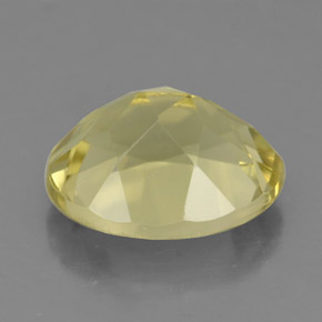 Quartz jaune naturelle coupe ovale, 3,43 ct, VS