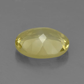 Quartz jaune naturelle coupe ovale, 3,09 ct, VS