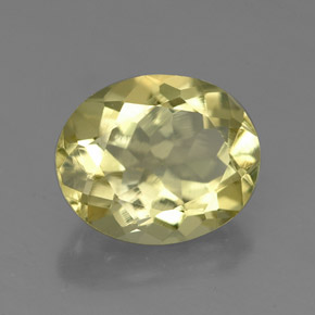 Quartz jaune naturelle coupe ovale, 3,22 ct, VVS-VS