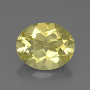 Quartz jaune naturelle coupe ovale, 2,87 ct, VS