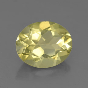 Quartz jaune naturelle coupe ovale, 2,87 ct, VS