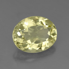 Quartz jaune naturelle coupe ovale, 3,56 ct, VS