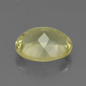 Quartz jaune naturelle coupe ovale, 3,56 ct, VS