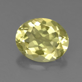 Quartz jaune naturelle coupe ovale, 3,18 ct, VS