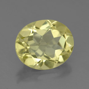 Quartz jaune naturelle coupe ovale, 3,28 ct, VS