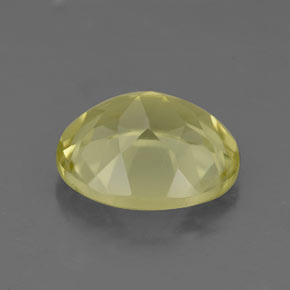Quartz jaune naturelle coupe ovale, 3,28 ct, VS