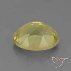 Quartz Jaune très pâle naturelle ovale, 3.49 ct, VVS-VS