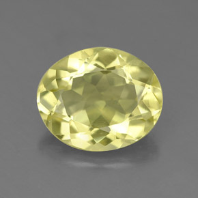 Quartz jaune naturelle coupe ovale, 2,94 ct, VS