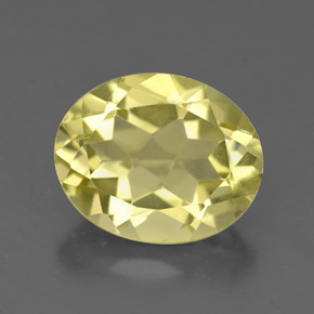 Quartz jaune naturelle coupe ovale, 3,37 ct, VVS-VS