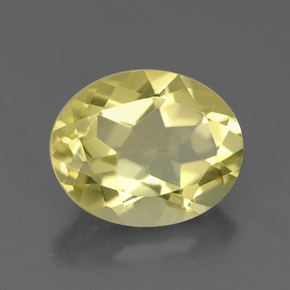 Quartz jaune naturelle coupe ovale, 3,37 ct, VVS-VS