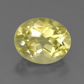 Quartz jaune naturelle coupe ovale, 3,65 ct, VVS-VS
