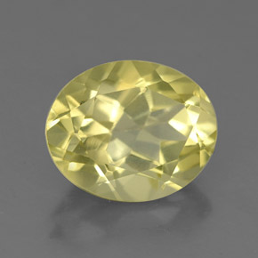 Quartz jaune naturelle coupe ovale, 3,65 ct, VVS-VS
