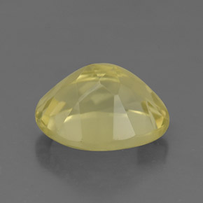 Quartz jaune naturelle coupe ovale, 3,65 ct, VVS-VS