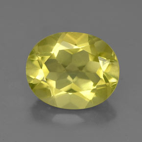 Quartz jaune naturelle coupe ovale, 3,31 ct, VS