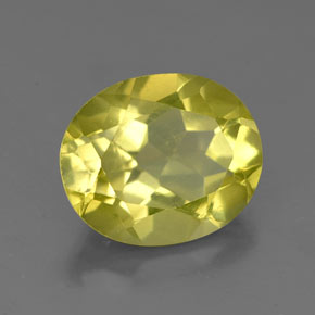 Quartz jaune naturelle coupe ovale, 3,31 ct, VS