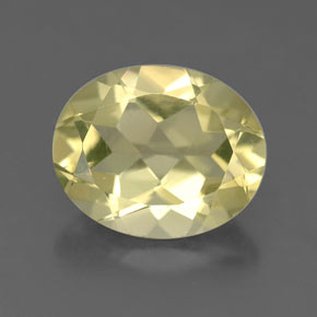Quartz jaune naturelle coupe ovale, 3,17 ct, VS