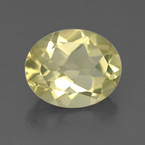 Quartz jaune naturelle coupe ovale, 3,17 ct, VS