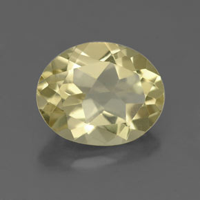 Quartz jaune naturelle coupe ovale, 2,96 ct, VVS-VS