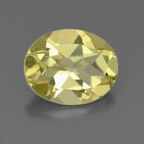 Quartz jaune naturelle coupe ovale, 3,11 ct, VS