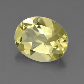 Quartz jaune naturelle coupe ovale, 3,11 ct, VS