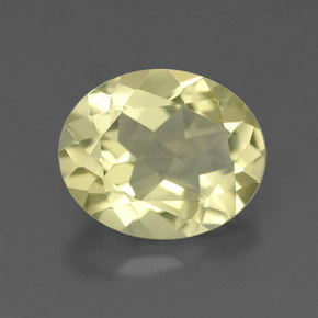 Quartz jaune naturelle coupe ovale, 3,23 ct, VS