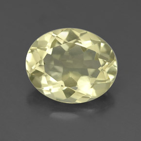 Quartz jaune naturelle coupe ovale, 3,18 ct, VVS-VS