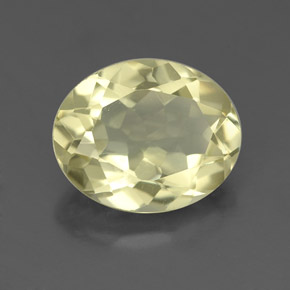 Quartz jaune naturelle coupe ovale, 3,18 ct, VVS-VS