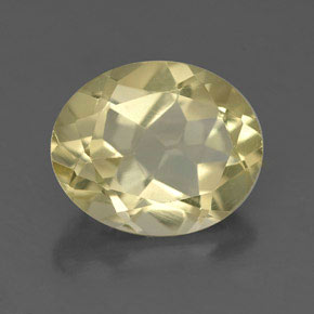 Quartz jaune naturelle coupe ovale, 3,38 ct, VVS-VS
