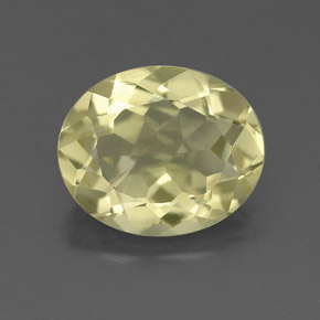 Quartz jaune naturelle coupe ovale, 2,89 ct, VS