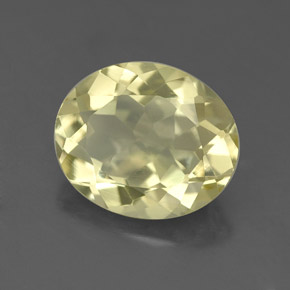 Quartz jaune naturelle coupe ovale, 2,89 ct, VS